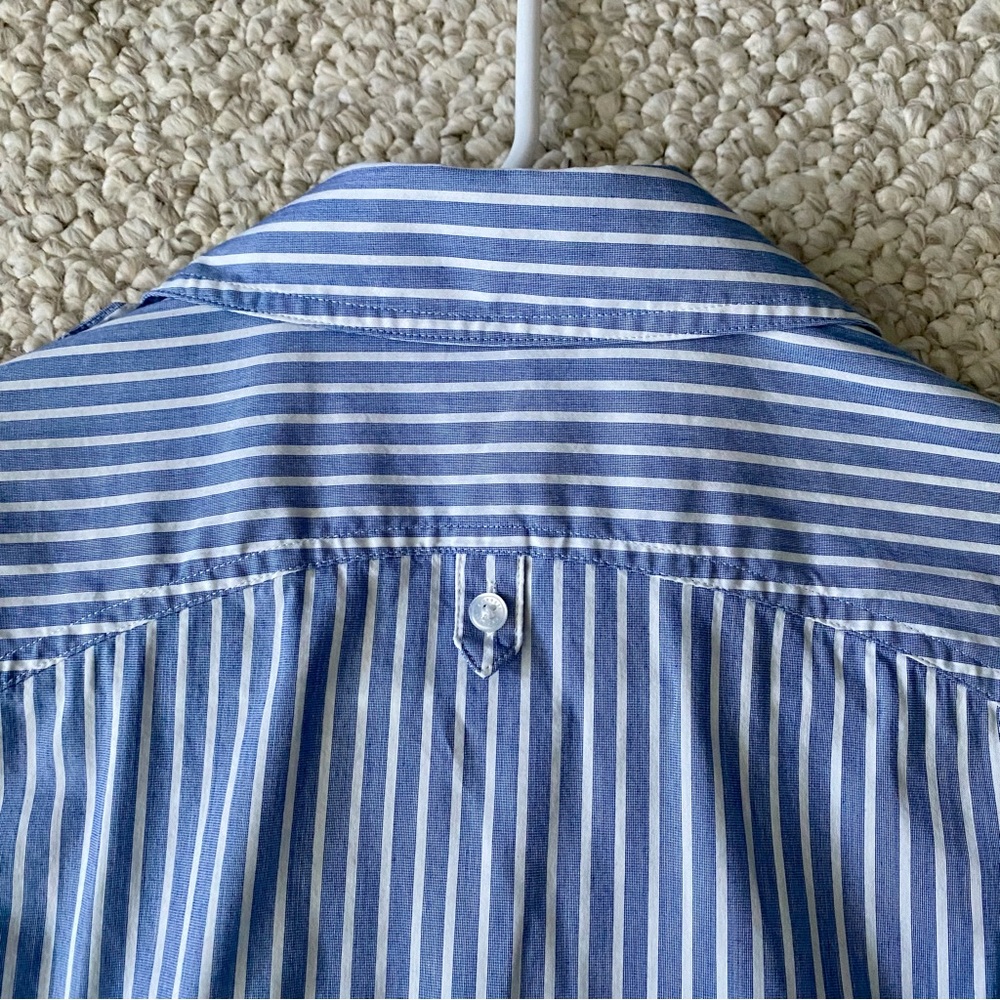 Express blue & white stripe button up - Picture 4 of 4